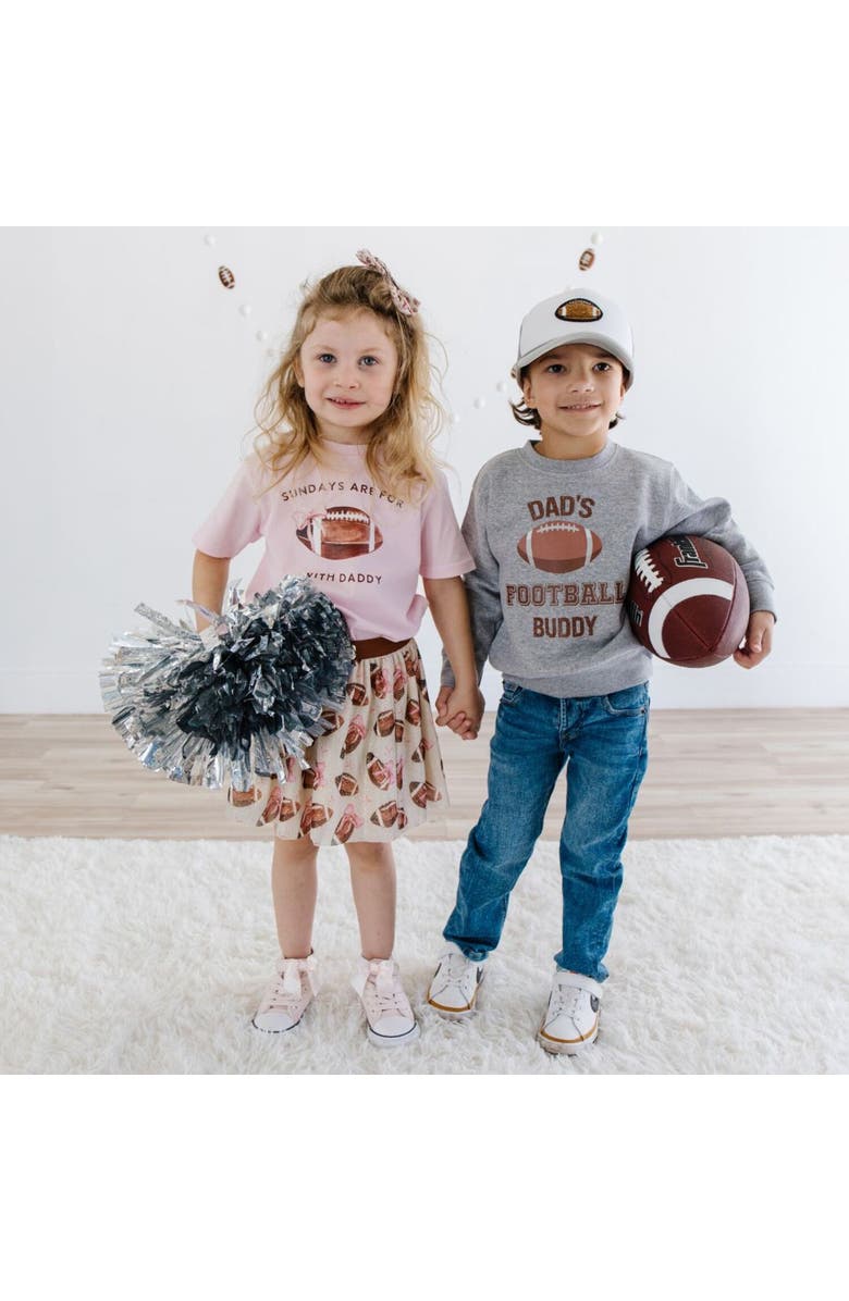 Sweet Wink Football Patch Trucker Hat, Alternate, color, Gray/White