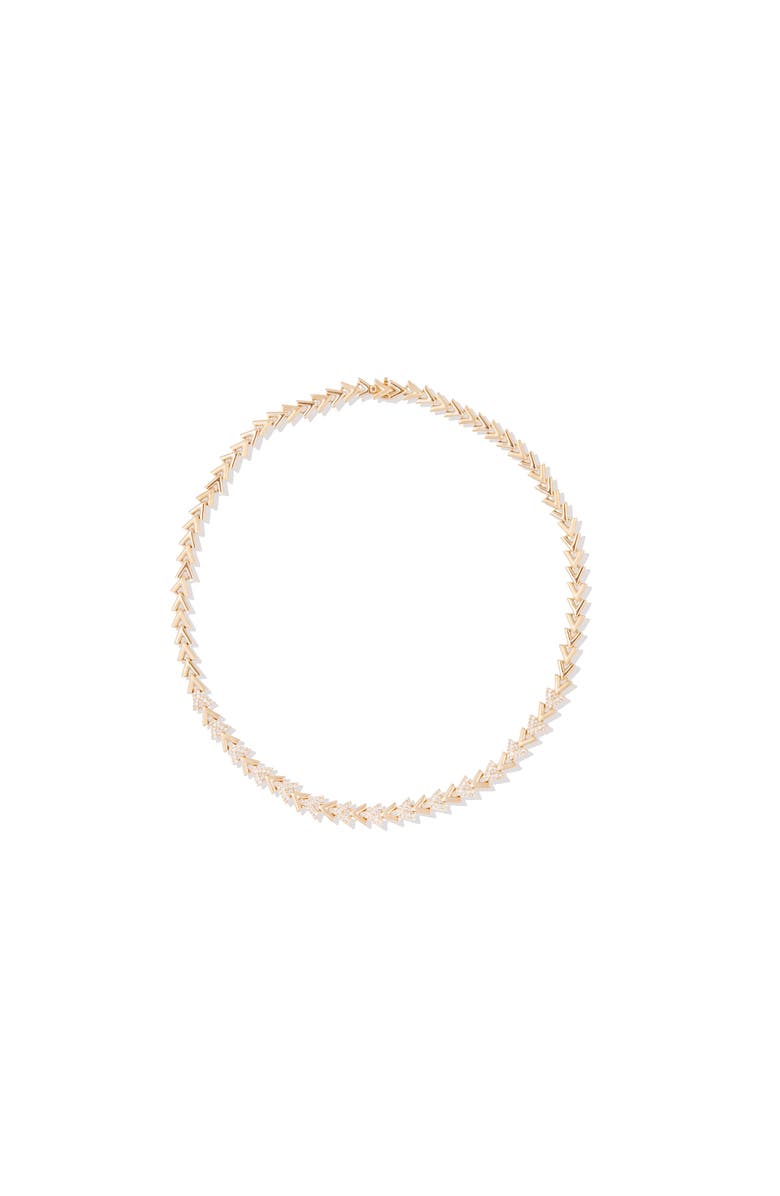 Campbell + Charlotte Spark Chevron Link Necklace, Main, color, Diamond-Gold
