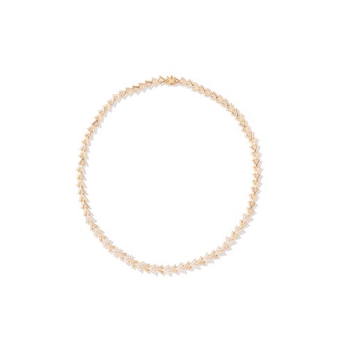 Campbell + Charlotte Spark Chevron Link Necklace In Gold