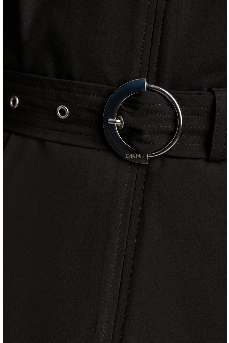 Belted A-Line Shirtdress, Alternate, color, BLACK