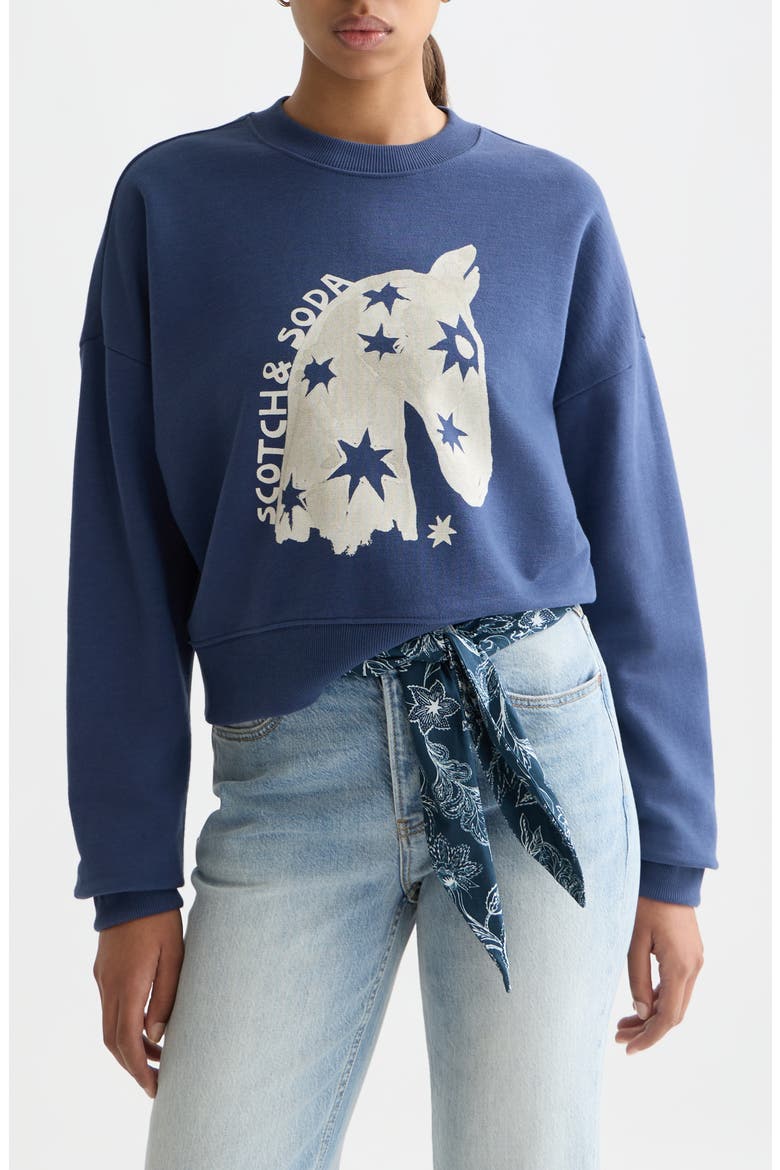 Horse Cotton Graphic Sweatshirt (Women) | Nordstrom