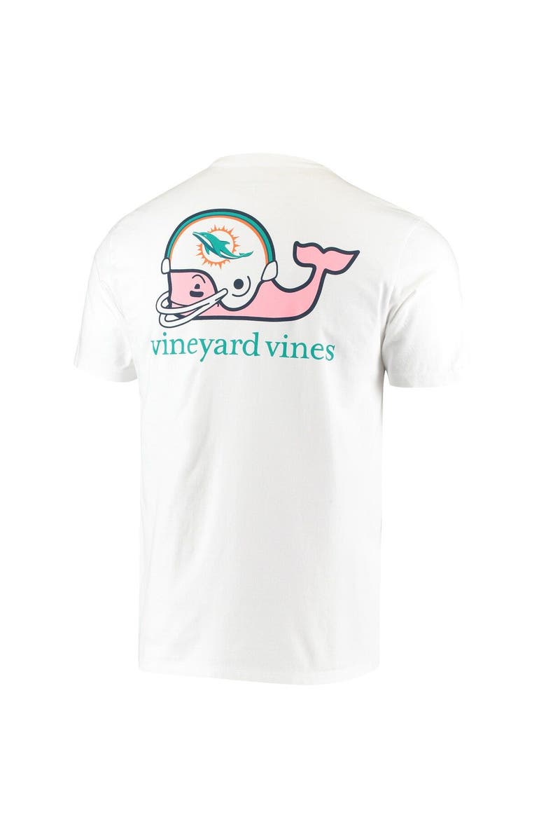 vineyard vines Men's Vineyard Vines White Miami Dolphins Big & Tall Helmet T-Shirt, Alternate, color, 
