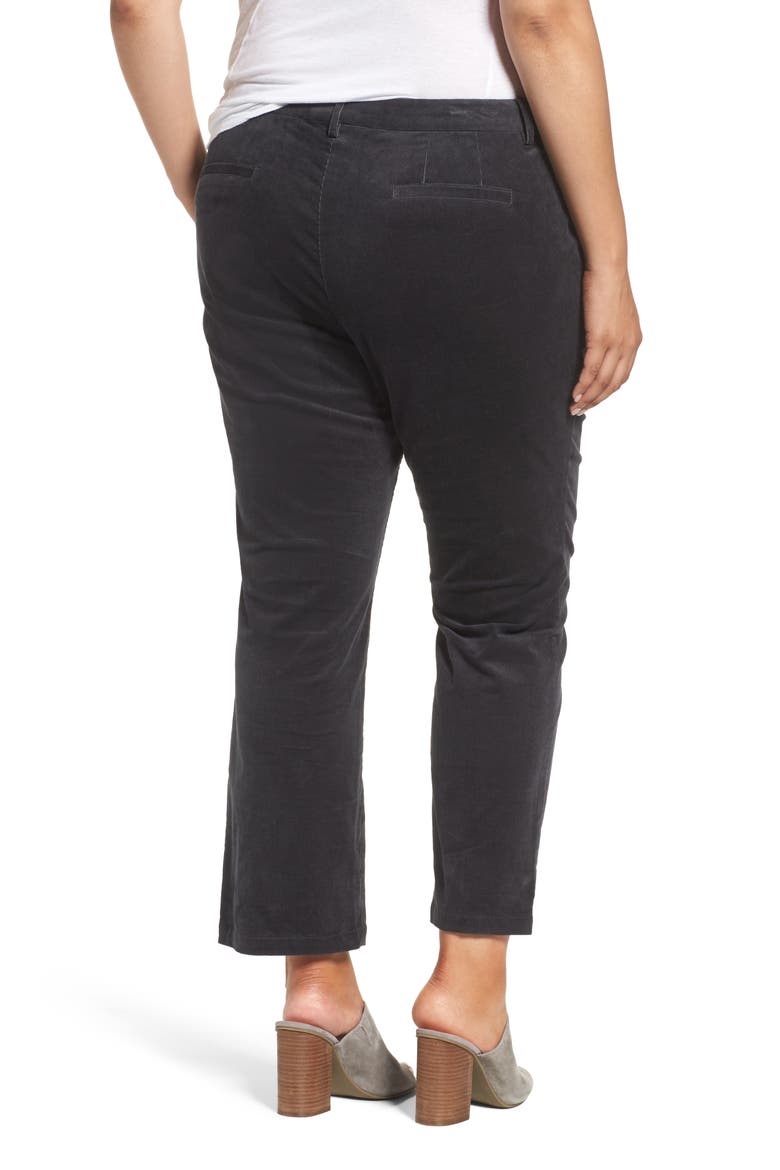 Velvet Ankle Pants, Alternate, color, GREY MAGNET