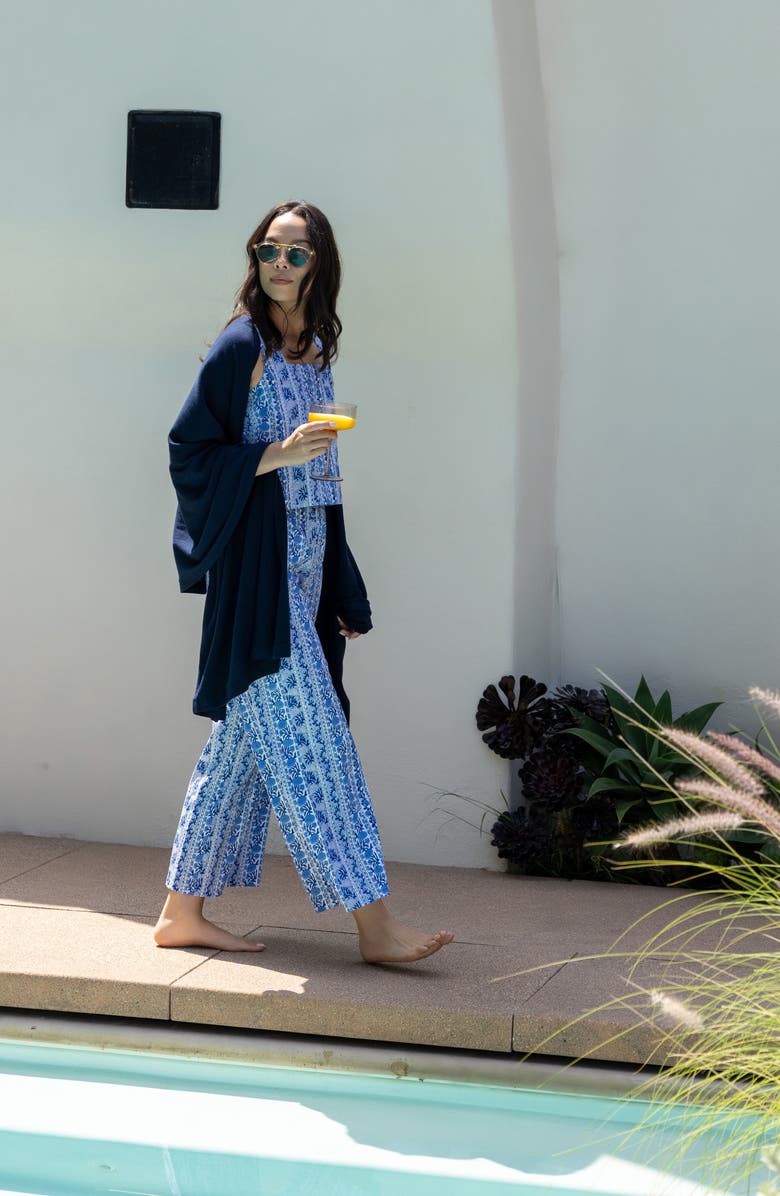 zestt organics The Dreamsoft Organic Cotton Travel Scarf, Alternate, color, Oxford Blue