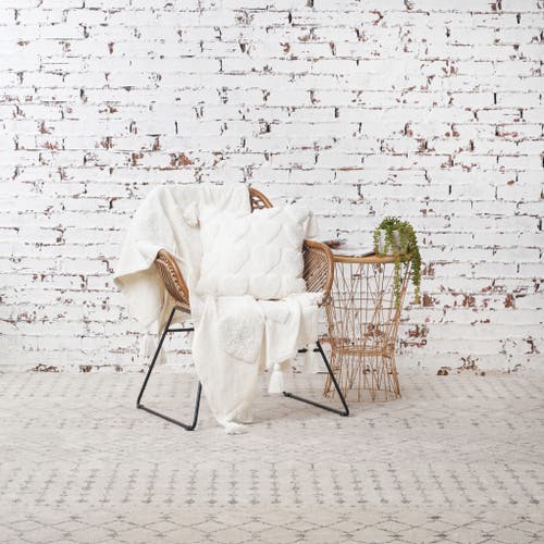 Carol & Frank Heart Throw In White