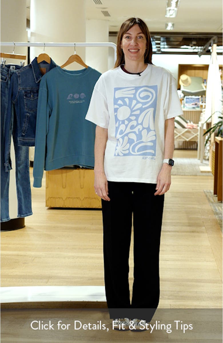 Sunset Surf Heritage Cotton Graphic T-Shirt, sales video thumbnail