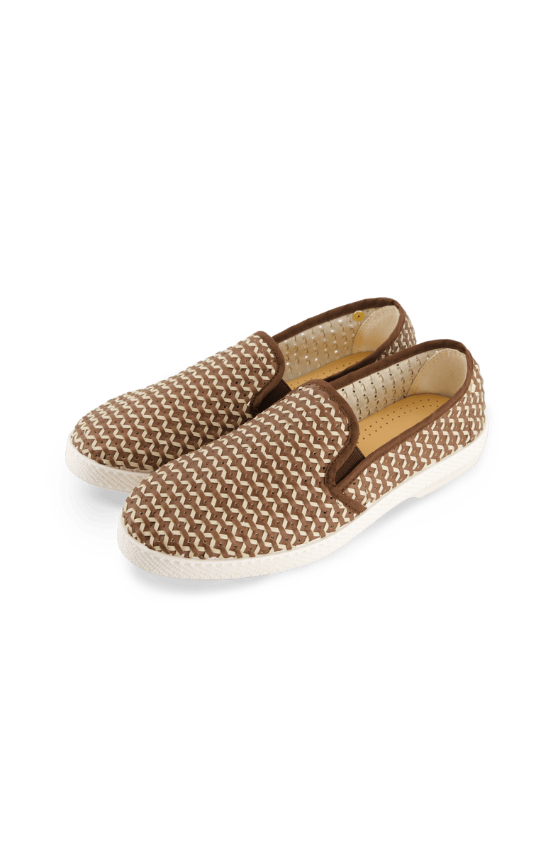 Rivieras Classic Woven Leatherette Slip-On Loafer, Alternate, color, Brown