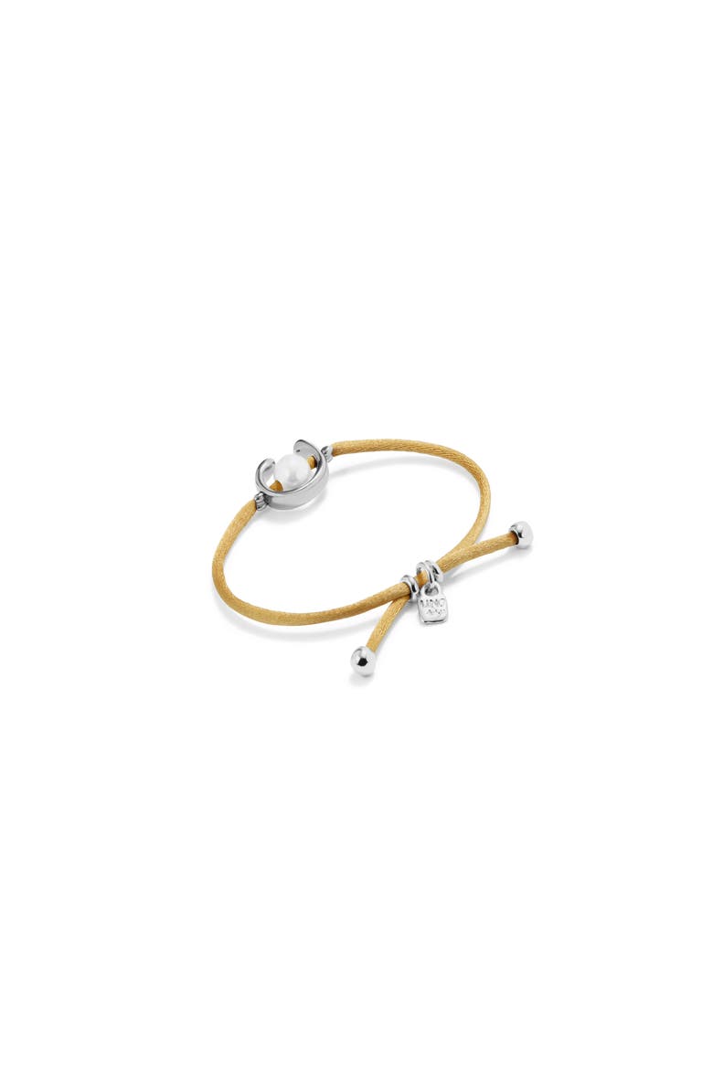 Camel Silk Effect Bracelet with Pearl Shell, Alternate, color, Silver