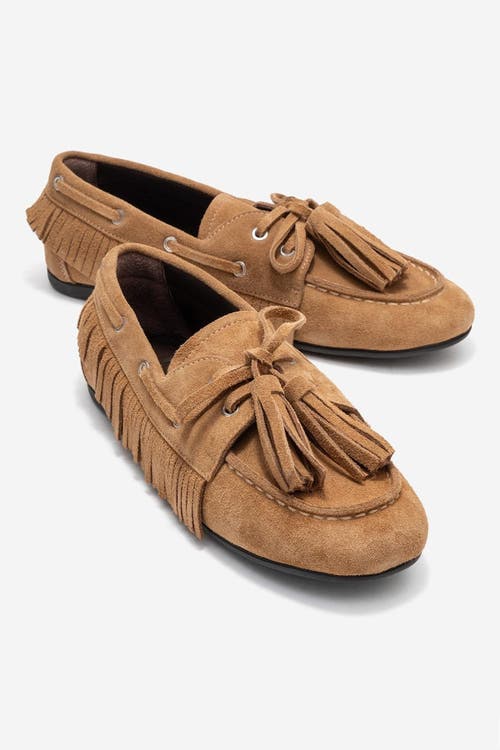 Forever & Always Shoes Fenora Leather Tassel Loafer In Brown