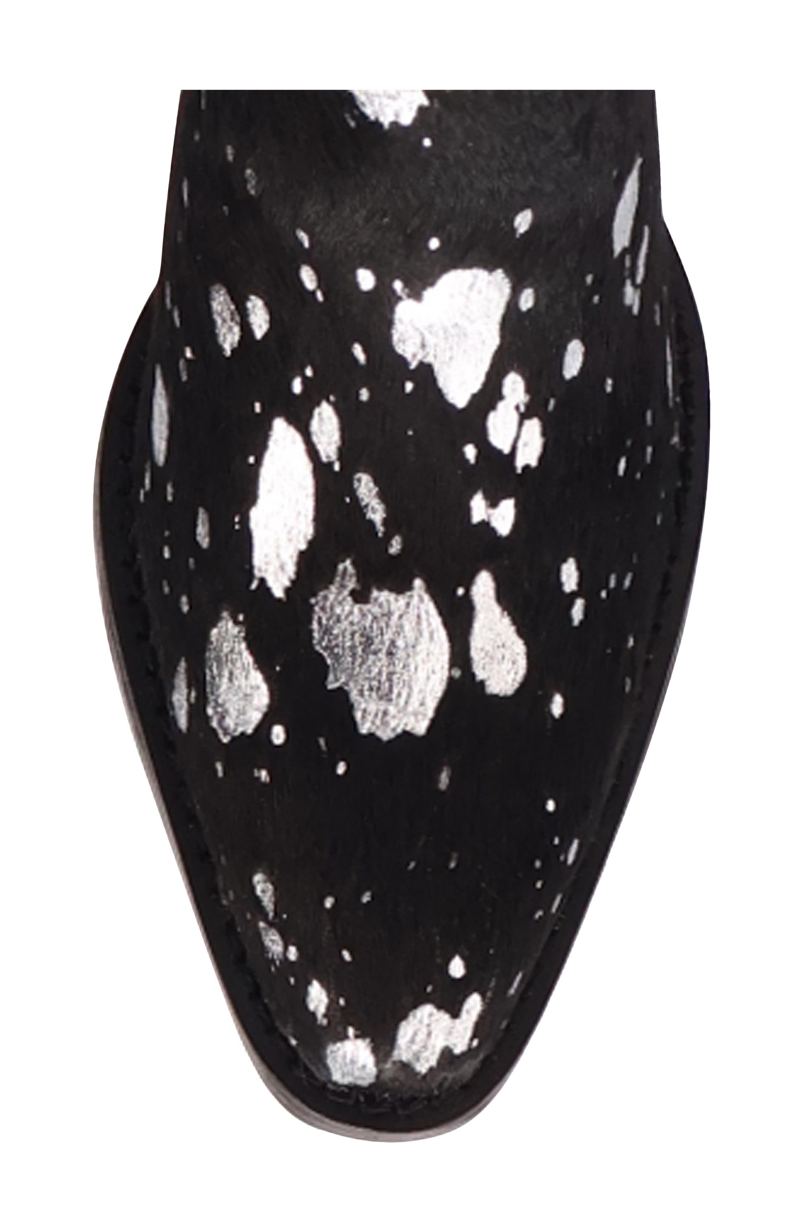 Dingo Cash Cow Genuine Calf Hair Mule, Alternate, color, Black