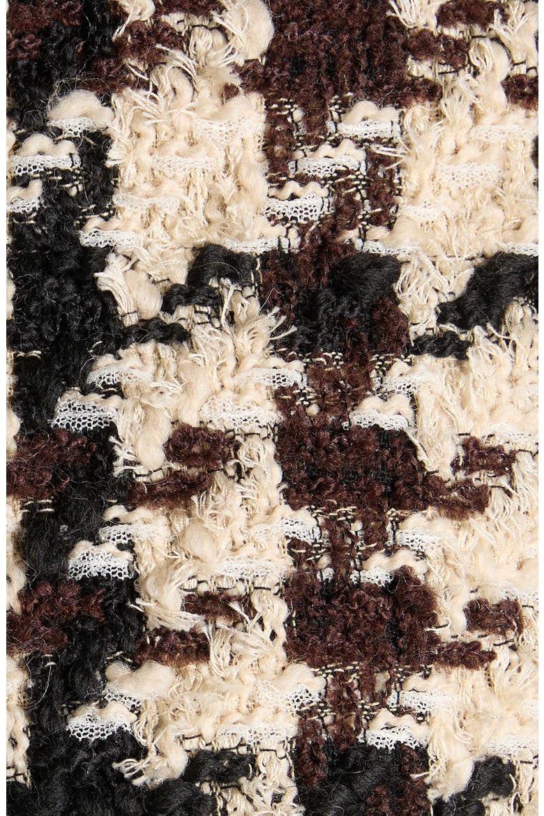 Emotionnalite Houndstooth Boucle Vest, Alternate, color, BROWN CREAM