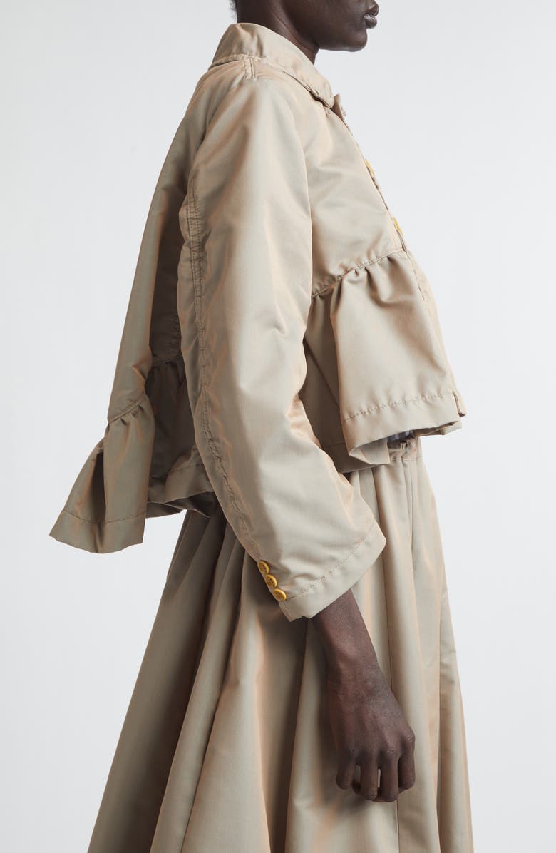 Tao Comme des Garçons Twill Peplum Jacket, Alternate, color, Beige X C Pattern