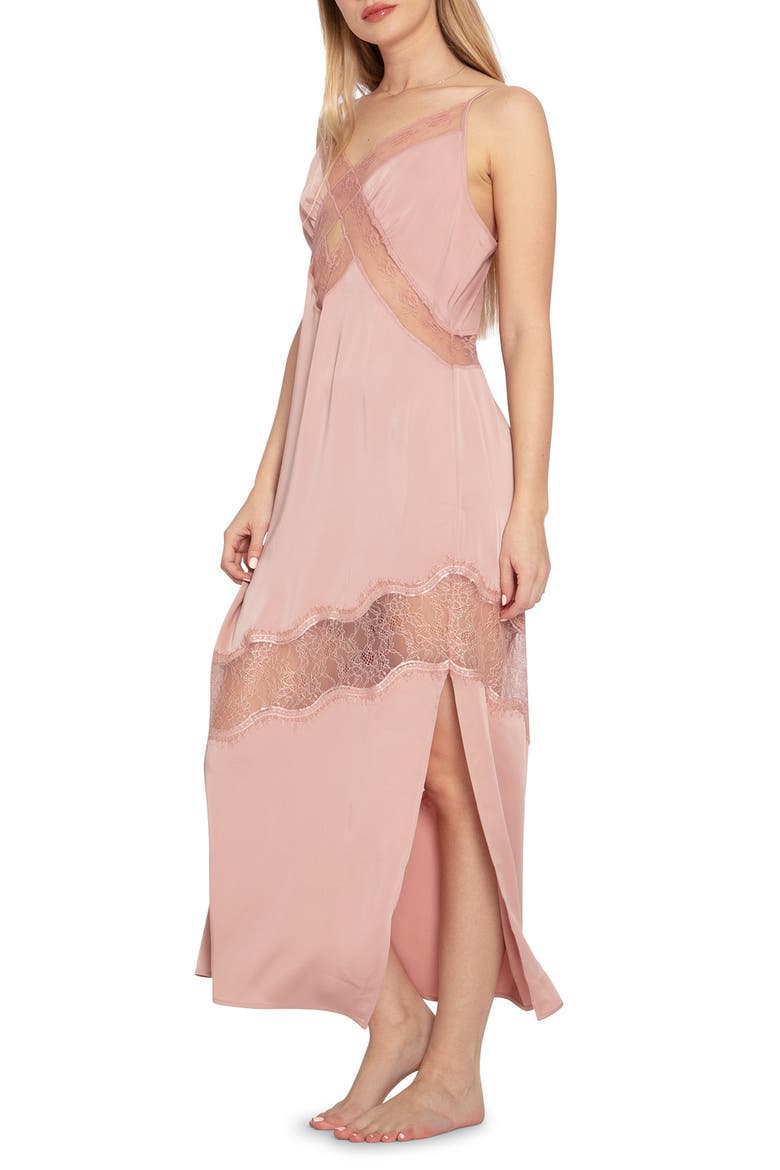 Heavenly Bodies Lace Slipdress, Alternate, color, DUSTY ROSE