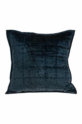 Cerro Transitional Solid Quilted Pillow - 20" x 20" - Dark Blue