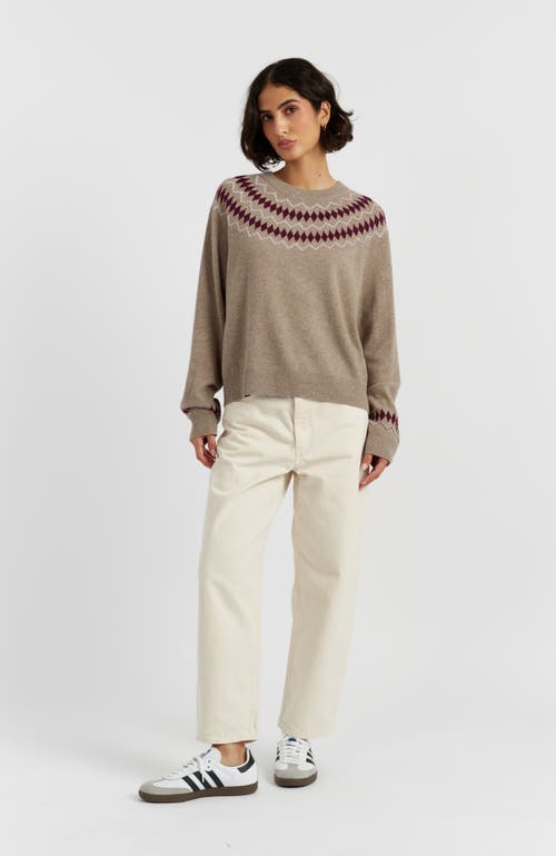 Chinti & Parker Wool Cashmere Diamond Fair Isle Sweater In Brown