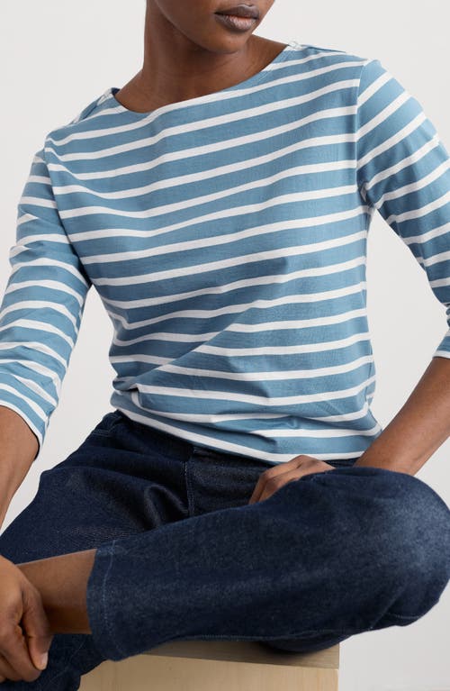 Seasalt Cornwall Sailor Stripe Organic Cotton Top In Multi