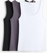 H&M 3-pack Ribbed Vest Tops