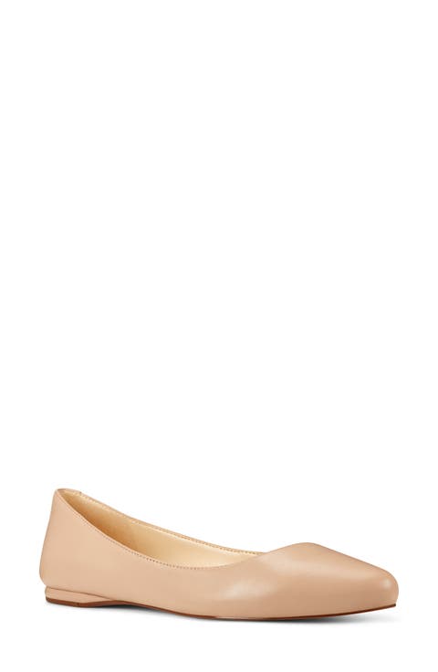 フラットシューズ BEIGE LEATHER FLATS Women's Beige Flats | Nordstrom