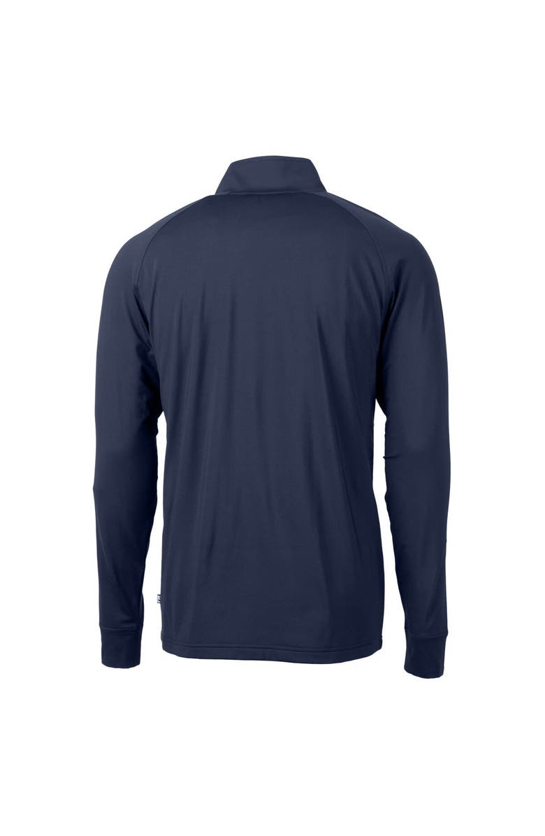 Cutter & Buck Men's Cutter & Buck  Navy Los Angeles Angels Adapt Eco Knit Stretch Recycled Quarter-Zip Pullover Top, Alternate, color, 