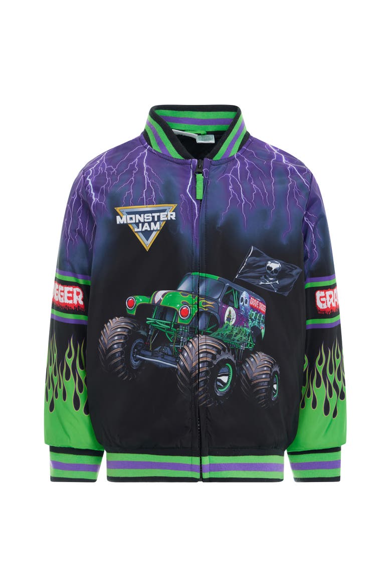 Zip-Up Bomber Jacket, Main, color, Grave Digger Green