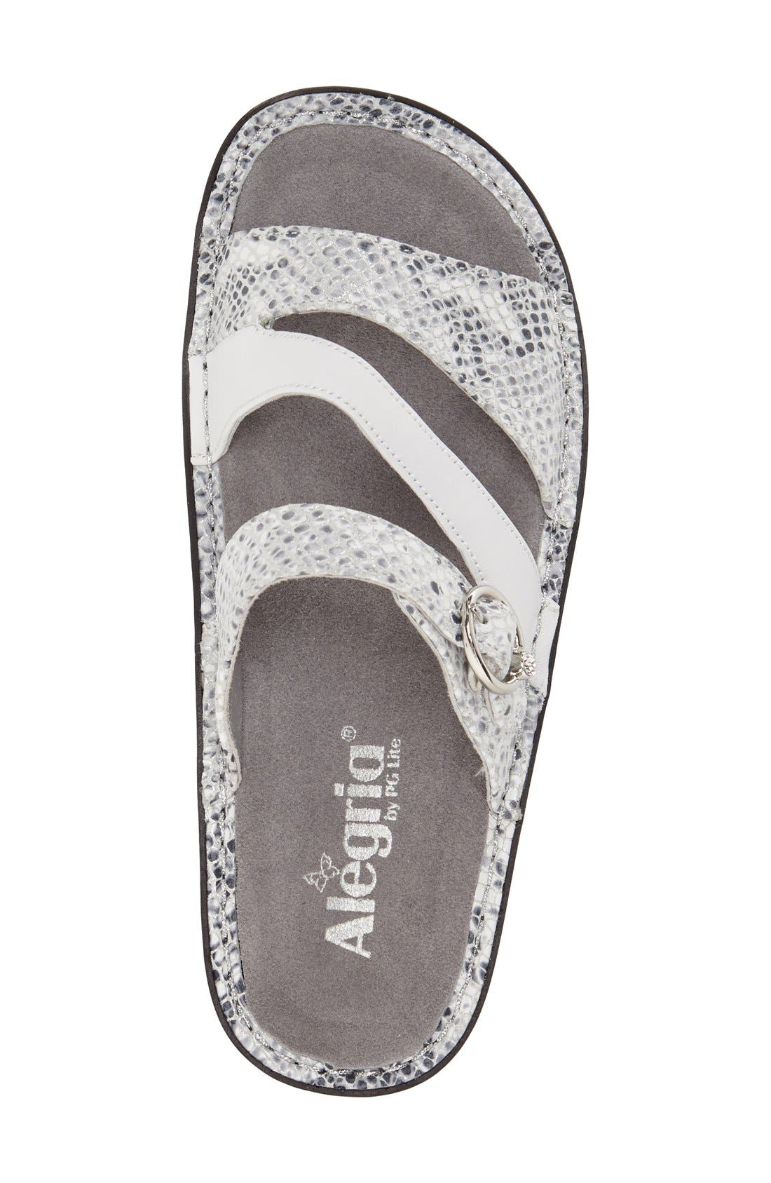 Alegria 'Colette' Platform Sandal, Alternate, color, POSH SILVER LEATHER