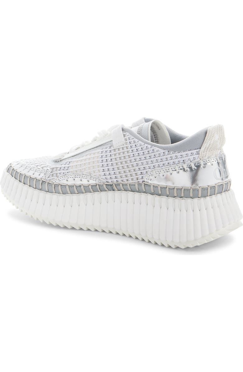 Chloé Nama Platform Sneaker, Alternate, color, Silver Grey