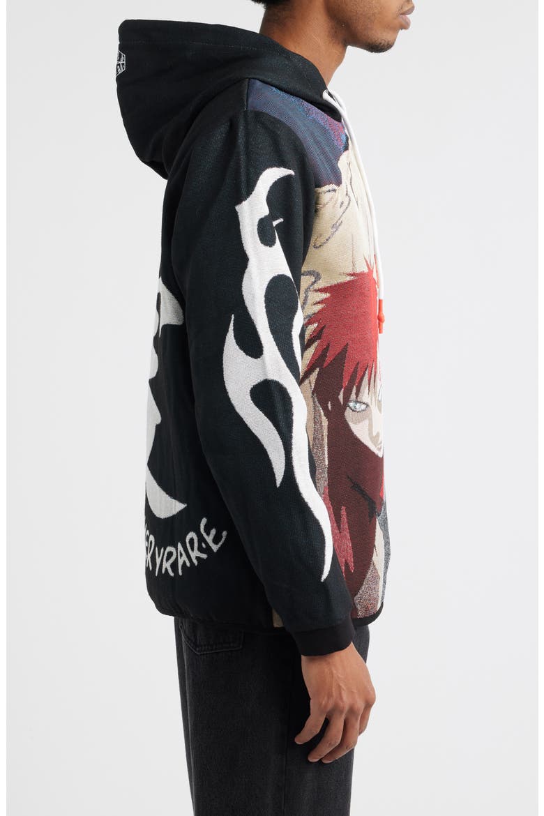 Gaara & Shukaku Graphic Hoodie, Alternate, color, BLACK