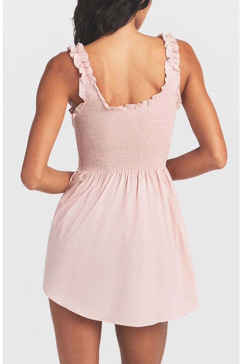 Poplin Apparel Smocked MInidress, Alternate, color, DUSTY PINK