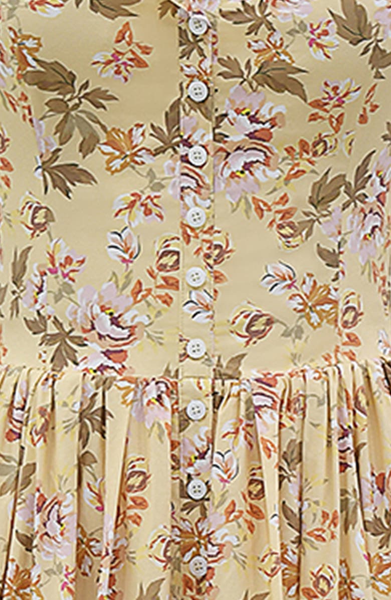 HOUSE OF CB Alba Floral Stretch Cotton Midi Sundress, Alternate, color,