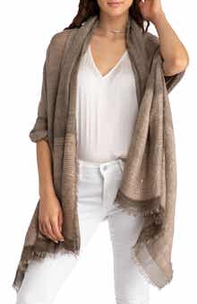 Raven Sequin Embellished Wrap Scarf