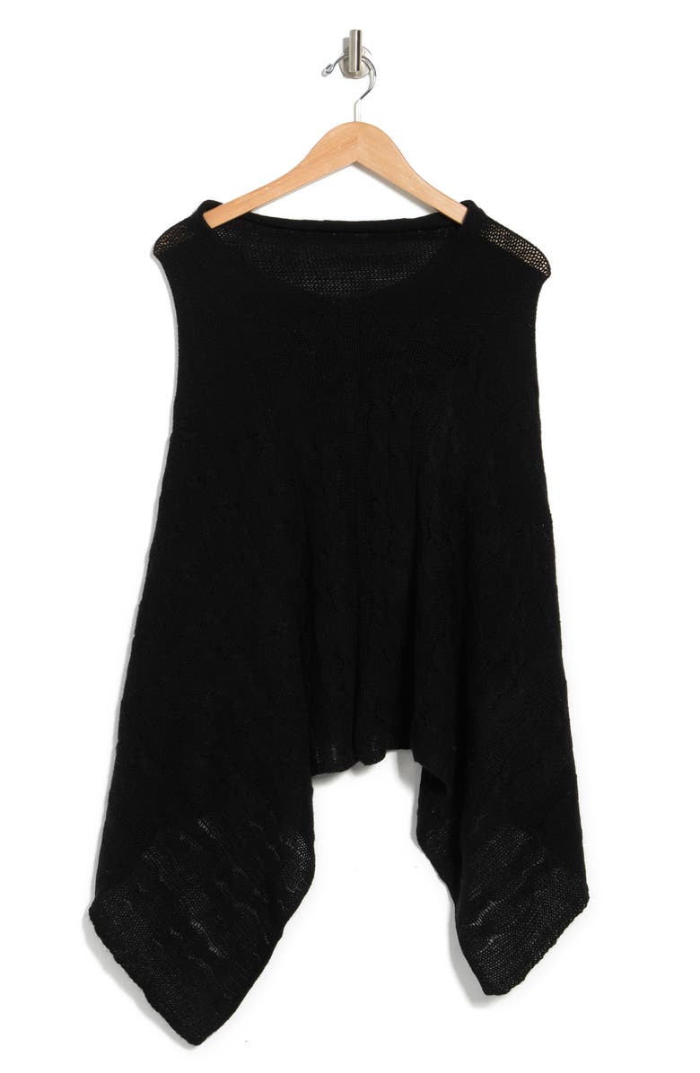 Portolano Cable Knit Cashmere Poncho, Alternate, color,