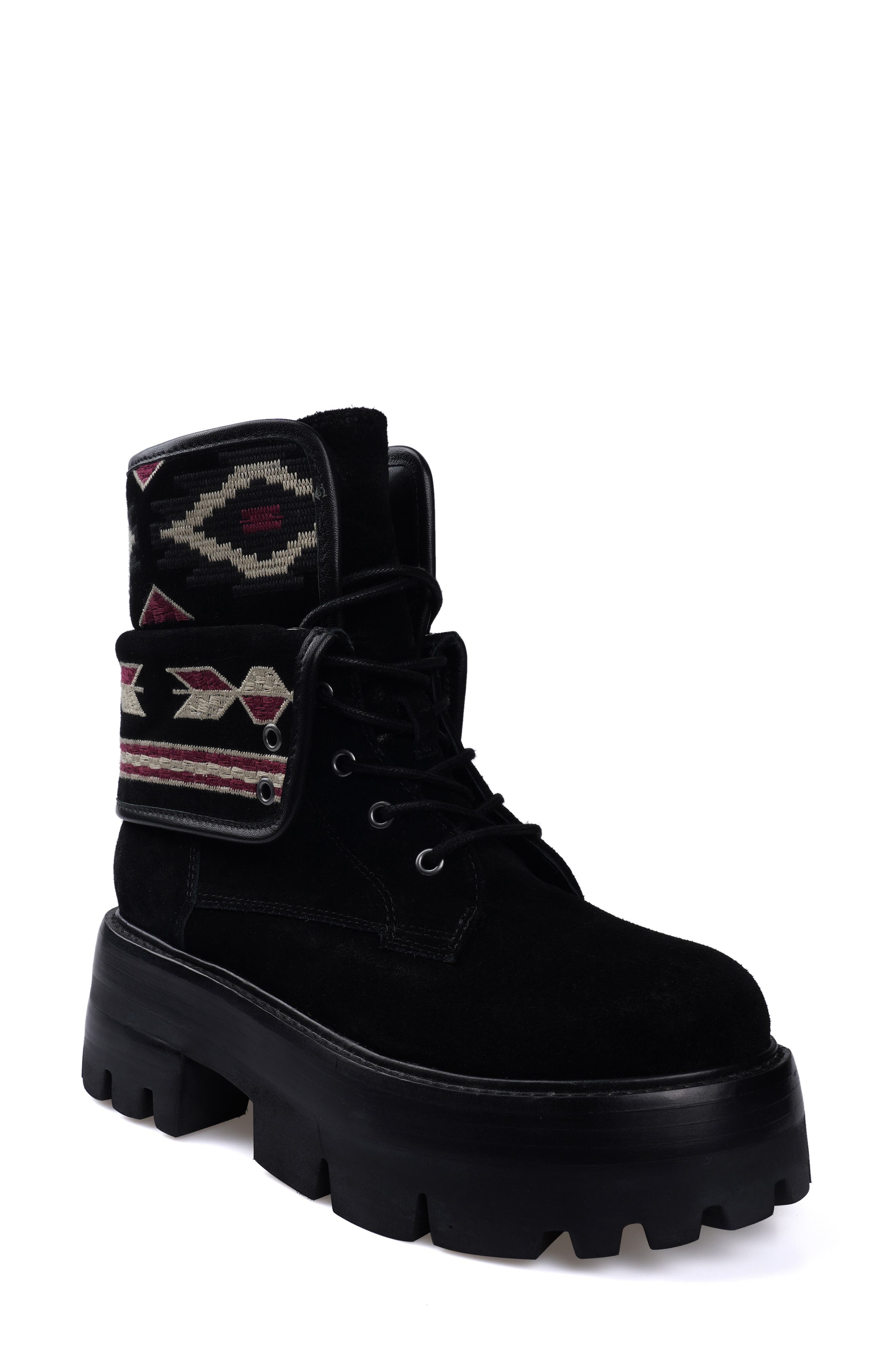 ZIGI Tenisha Platform Bootie, Main, color, Blk Suede