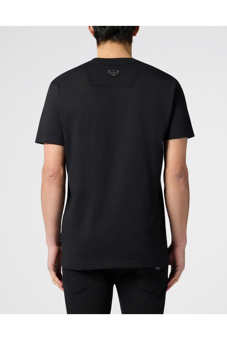 T-Shirt Round Neck Ss Skull Men, Alternate, color, black