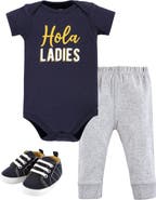 Hudson Baby Cotton Bodysuit, Pant and Shoe Set