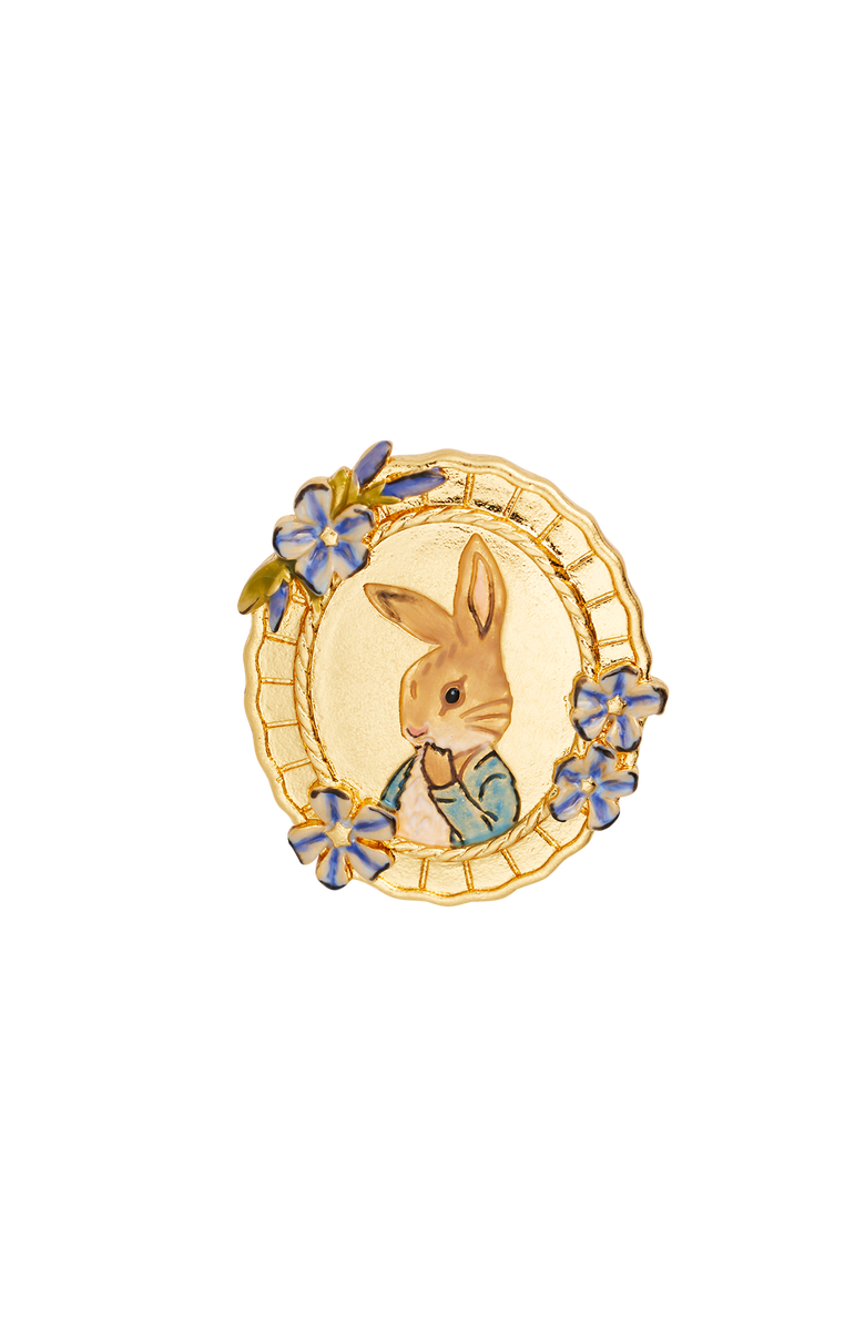 Fable England x Peter Rabbit Cameo Brooch, Main, color, Gold