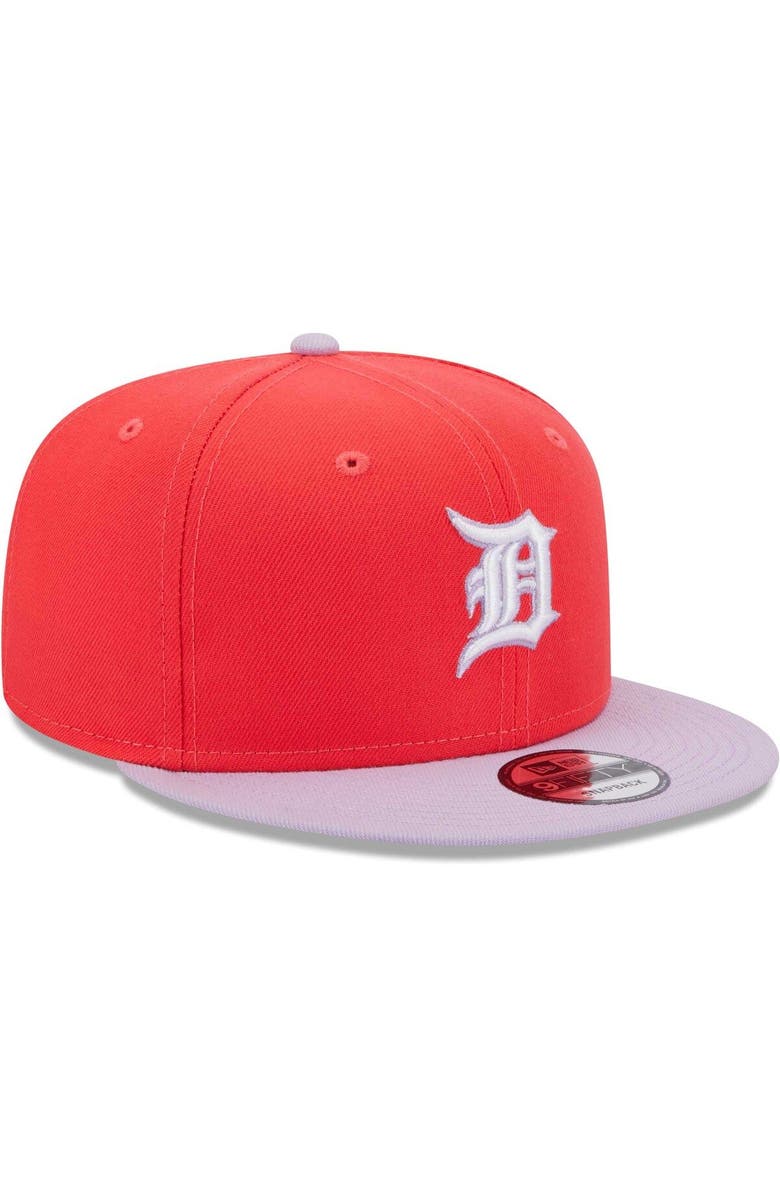 New Era Men's New Era Red/Purple Detroit Tigers Spring Basic Two-Tone 9FIFTY Snapback Hat, Alternate, color, Red