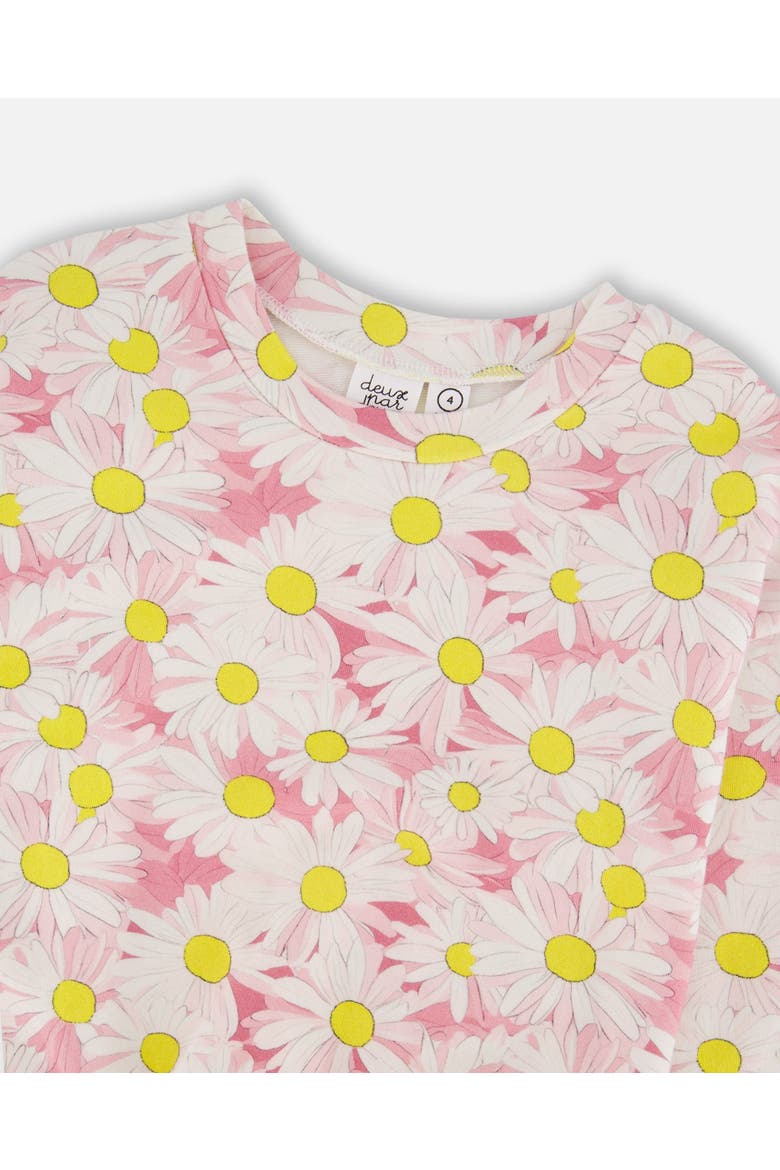 French Terry Daisies Sweatshirt, Alternate, color, Pink Printed Daisies