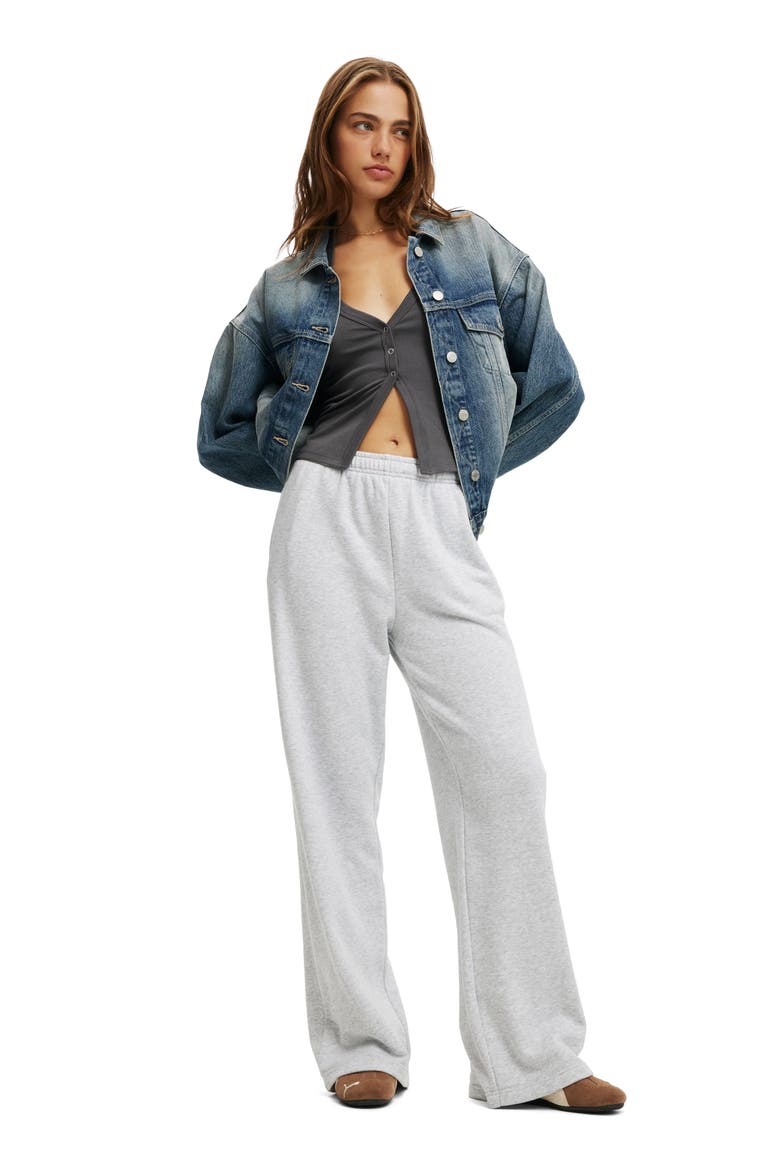 Women's Wide Leg Sweatpant, Alternate, color, Soft Grey Marle