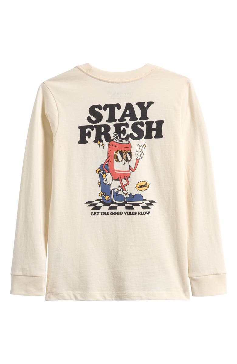 Tiny Whales Kids' Long Sleeve Cotton Graphic T-Shirt, Alternate, color, Natural