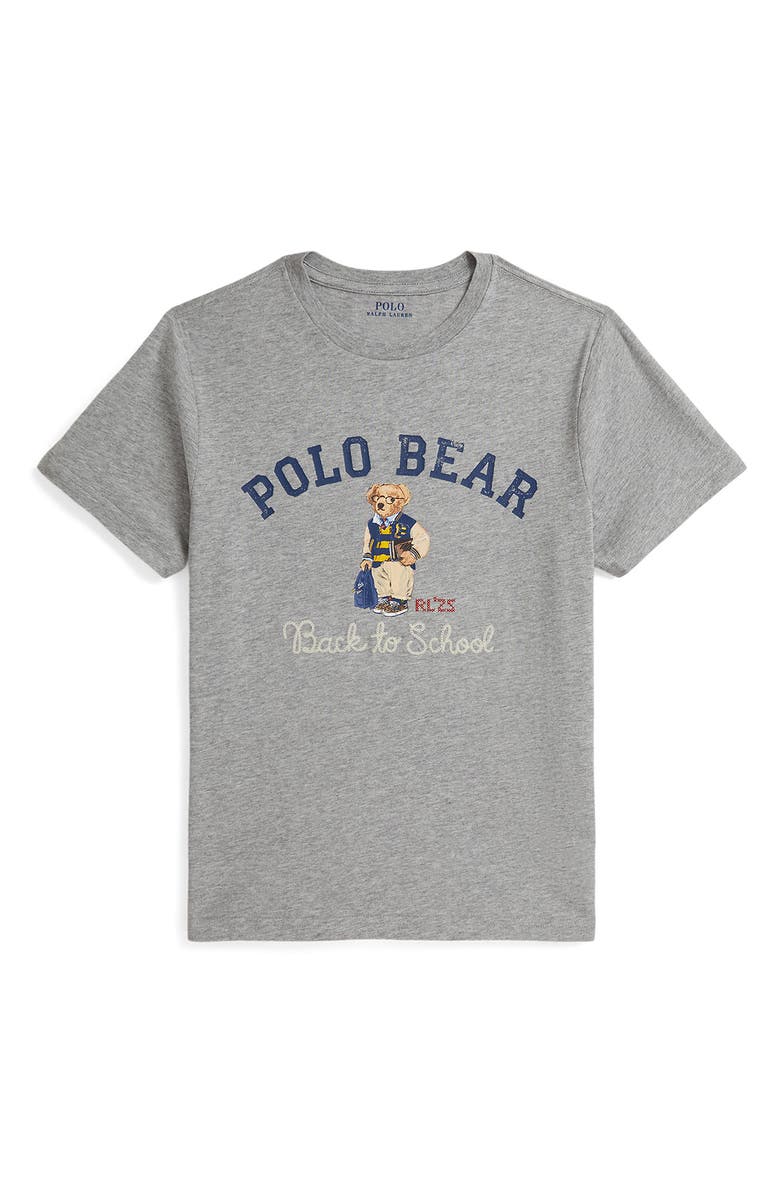 Polo Ralph Lauren Kids' Polo Bear Cotton Jersey Graphic T-Shirt, Main, color, Grey