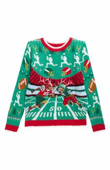 Kids' Reindeer Football Sweater