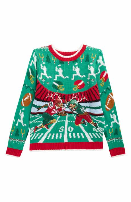 Kids' Reindeer Football Sweater