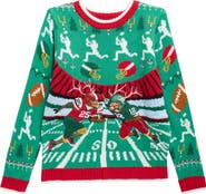 33 DEGREES Kids' Reindeer Football Sweater