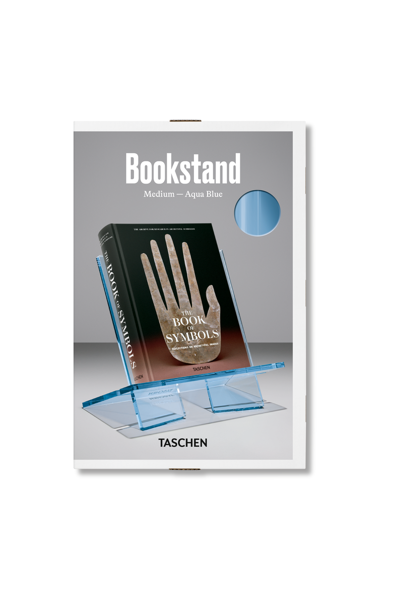 Taschen Bookstand. Medium. Aqua Blue, Main, color, Multicolor