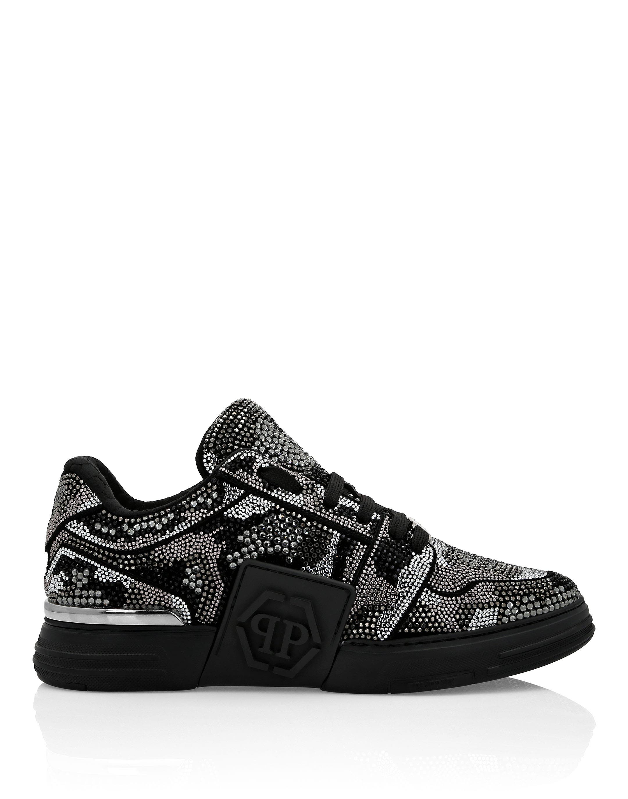 Crystal Royal Street Suede Lo-Top Sneakers Camouflage Unisex, Alternate, color, black