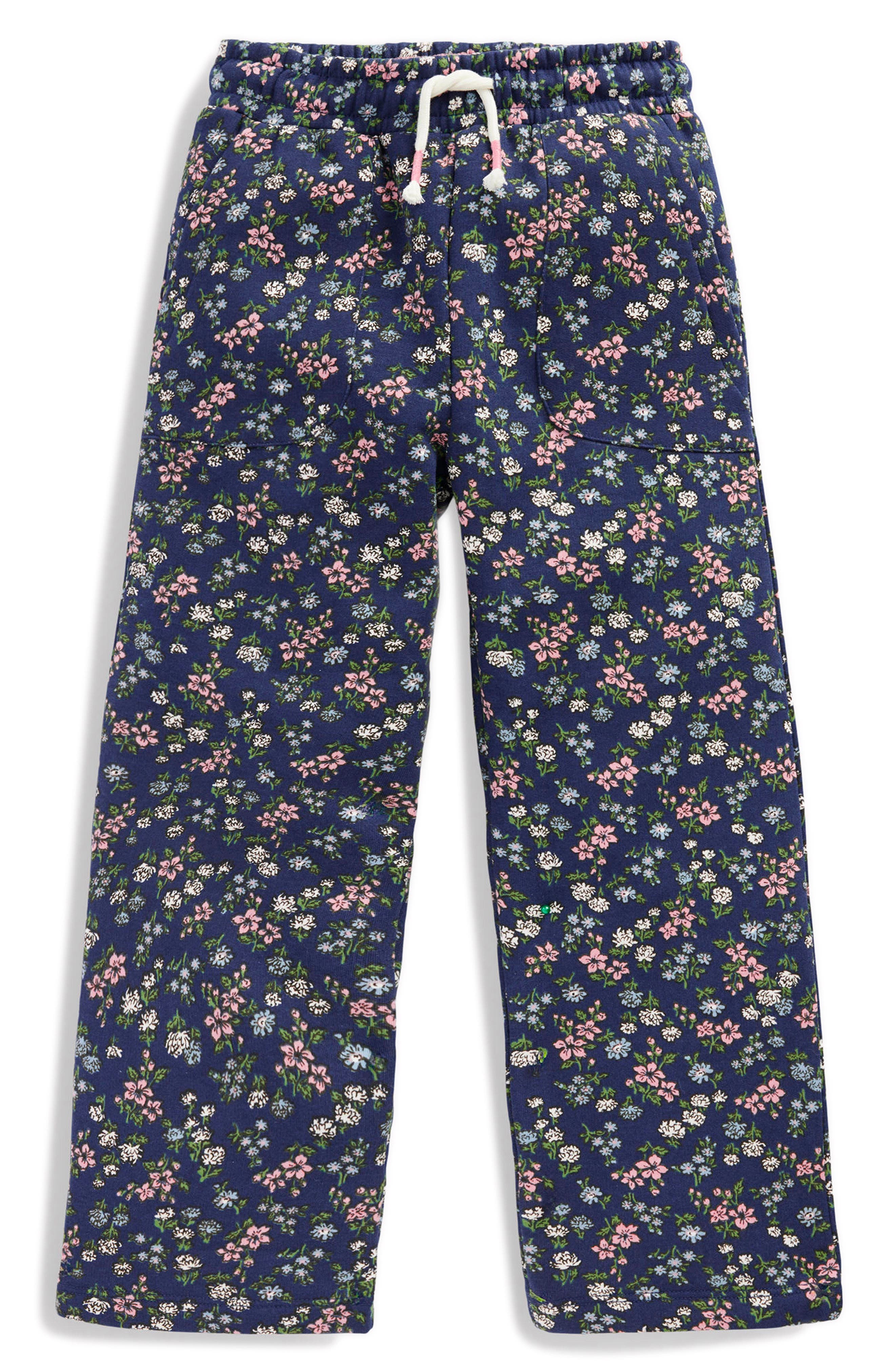 Mini Boden Kids' Patterned Wide Leg Pants In Gold