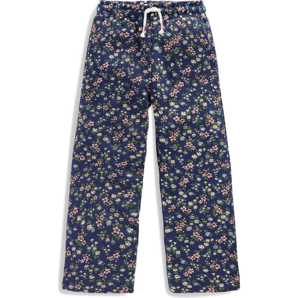 Mini Boden Kids' Patterned Wide Leg Pants In Blue