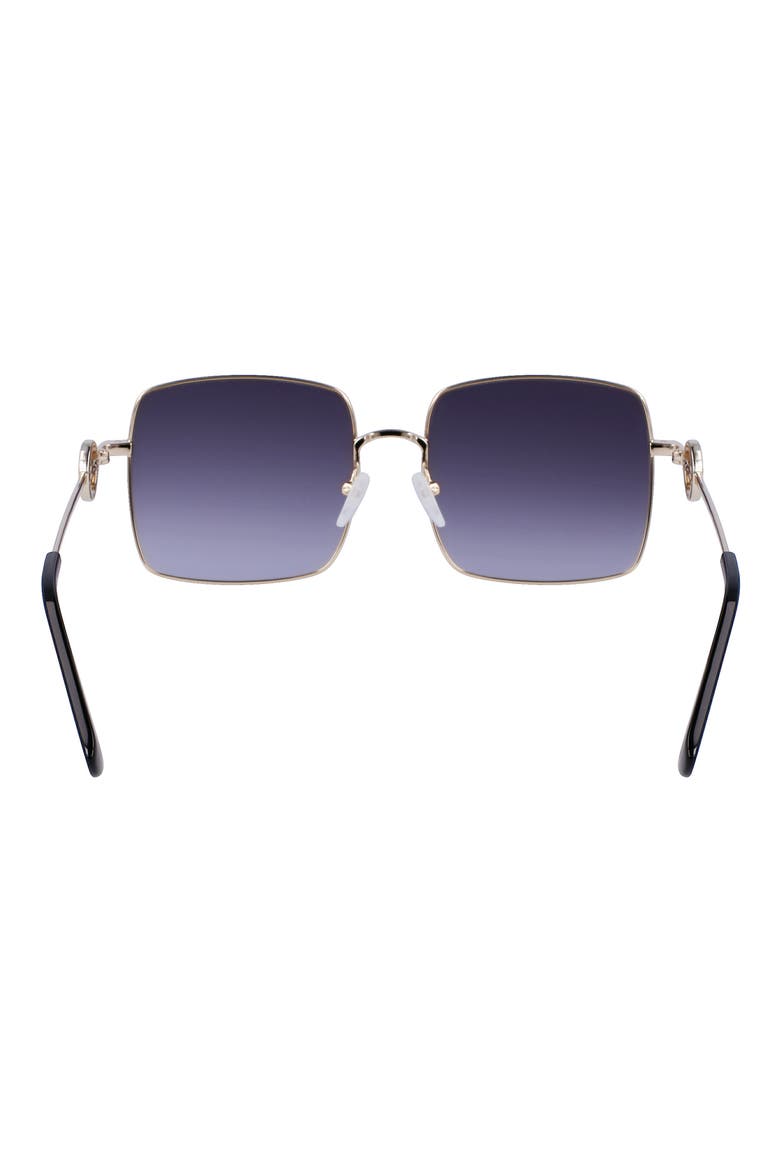 Medallion 55mm Gradient Square Sunglasses, Alternate, color, GOLD/ GRADIENT GREY