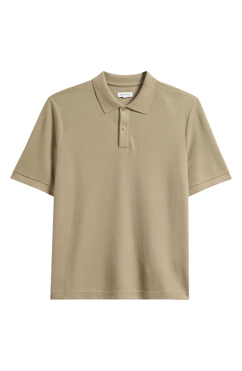 Nordstrom Pima Cotton Piqué Polo, Alternate, color, Olive Mermaid