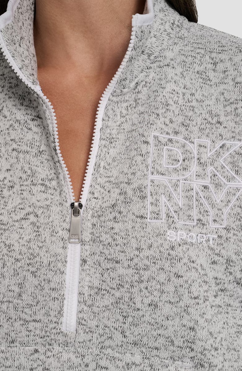 DKNY Half Zip Sweatshirt, Alternate, color, Optic Heather